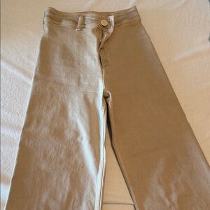Zara Beige High-Waist Wide Leg Pants. Worn twice